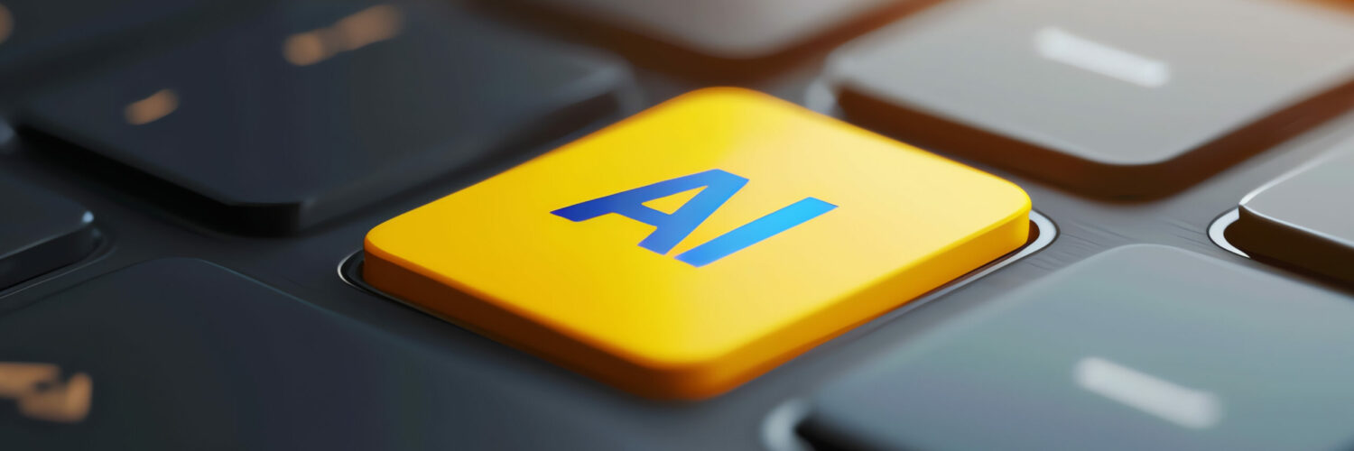 AI button, AI generated image